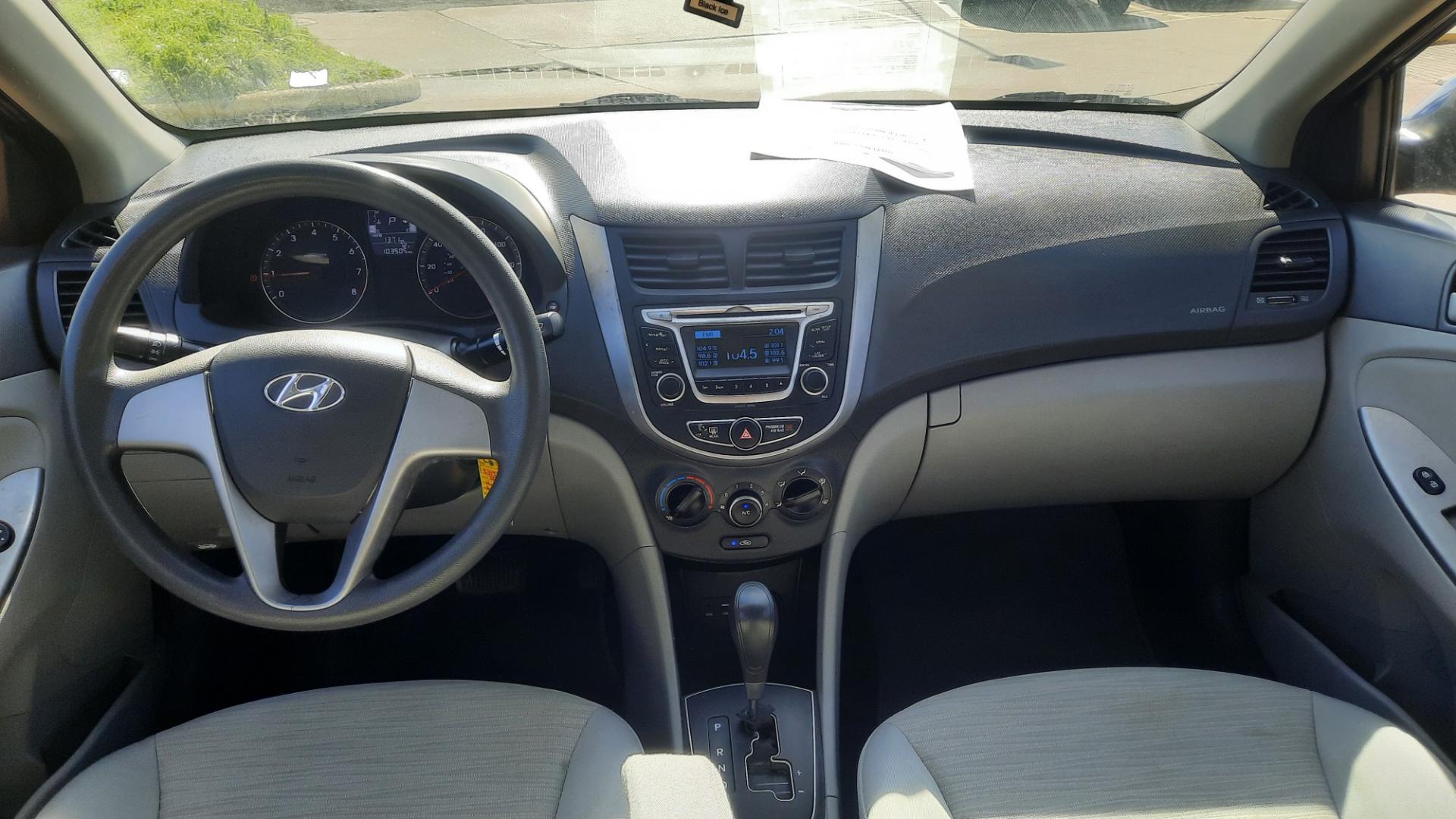 2017 Blue /Gray Hyundai Accent SE 4-Door 6M (KMHCT4AE1HU) with an 1.6L L4 DOHC 16V engine, Automatic 6-Speed transmission, located at 16710 Clay Rd., Houston, TX, 77084, (281) 859-7900, 29.834864, -95.656166 - Photo#9